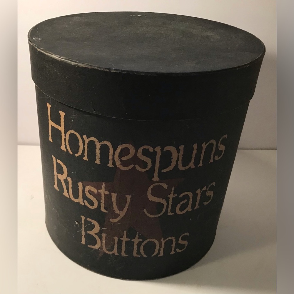 Large Primitive Salt Box Hand-painted 9”x9”